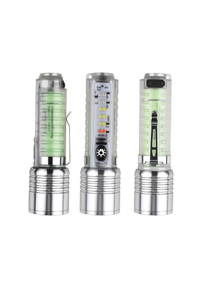 Profesyonel Tg Led Güçlü 8 Modlu Type-c 1000 Lümen Polis Çak Tdrtr Çok Renkli