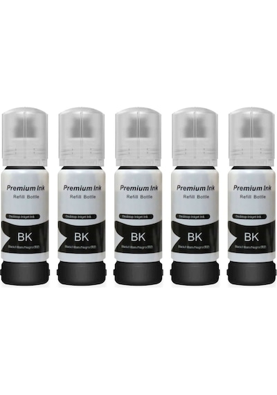 epson wf3520 için5 Adet Siyah Photoink Mürekkep