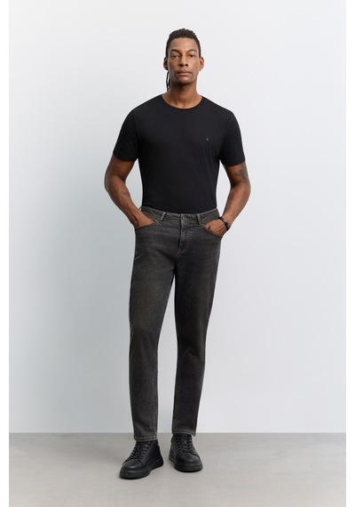 Avva Erkek Antrasit Eskitme Yıkamalı Pamuklu Elastan Madrid Comfort Slim Fit Jean Pantolon A62y3527