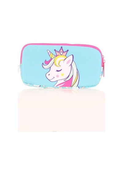Kaukko Kids 3 Bölmeli Kalem Çantası Toys Unicorn Mavi L8155