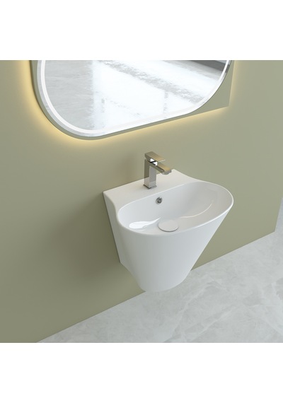 Turavit Minia Monoblok Batarya Delikli Beyaz Lavabo Mn5027