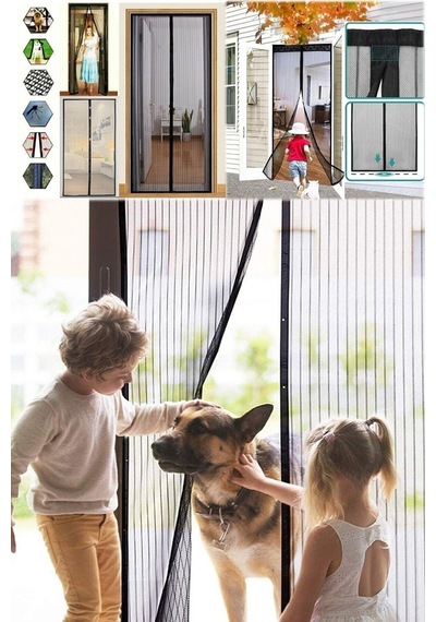 Beyaz Pratik Manyetik Mıknatıslı Kapı Sinekliği Tülü 90 X 210 Cm 90 X 210 Mıknatıslı Tül Tül