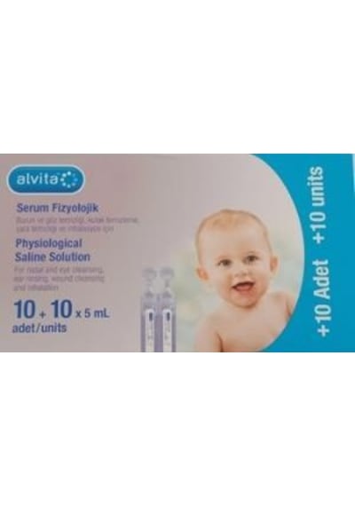 Alvita Serum Fizyolojik 5 ml 10 + 10 Adet