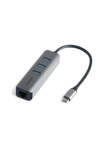Dark Dk-ac-u31x3gl Usb 3.1 Type-c To Rj45 Gigabit 3 Port Usb 3.0 1 Port Usb Ethernet Kartı