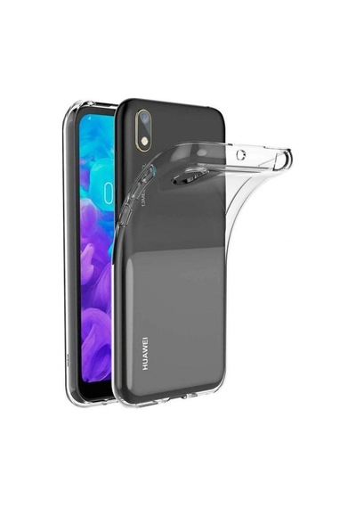 Huawei Y5 2019 Uyumlu Şeffaf Silikon Kılıf - Kamera Korumalı Esnek Tam Koruma Kapak