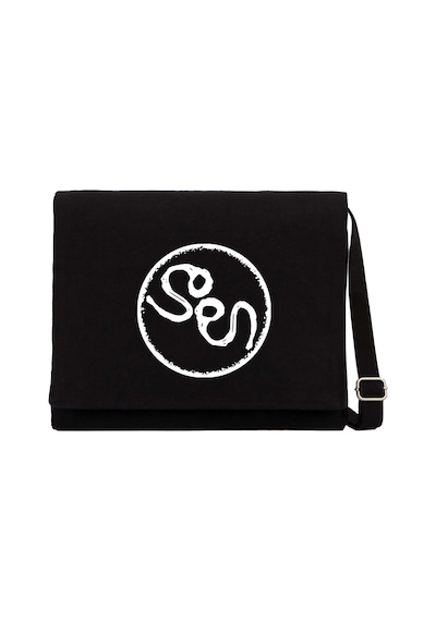 Soen Logo Siyah Kanvas Postacı Çantası