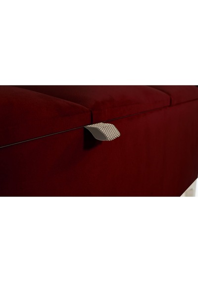 Vetra V2 Sandıklı Puf  Bordo Dilimli Model Sandıklı Bench Puf - Sandıklı Yatak Ucu Bankı