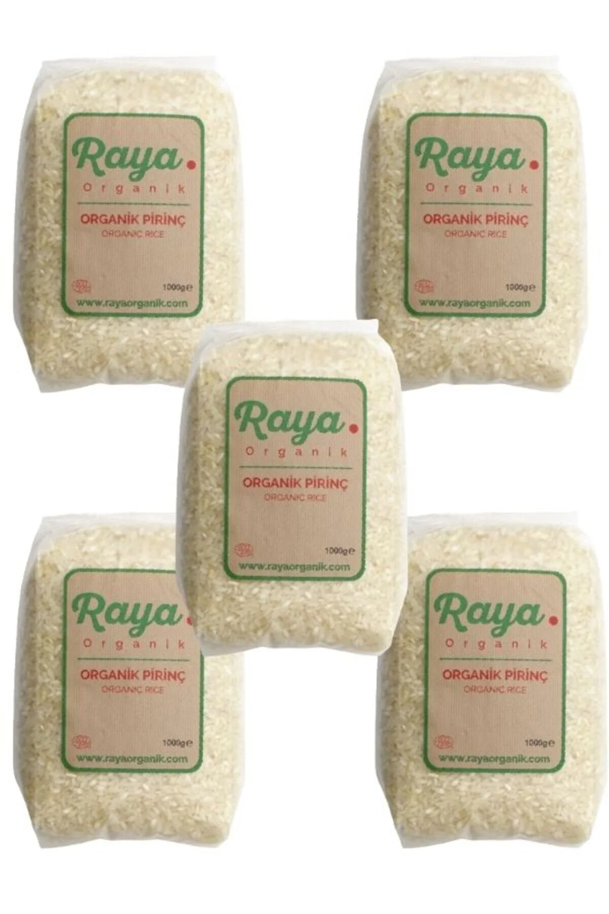 Raya Organik Organik Pirinç 5'li Paket 1000 Gr 5 1 KG