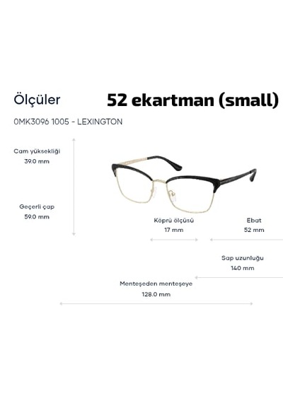Mk3096 1005 52ekt Kadın Premium Mavi Işık Ve Uv420 Korumalı Gözlük Altın - Siyah