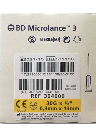 Bd Medikal Bd Microlance 3 Mezoterapi Iğnesi 30G 0,3Mmx13Mm-5 Kutu - 500 Adet Bd 30G Çok Renkli