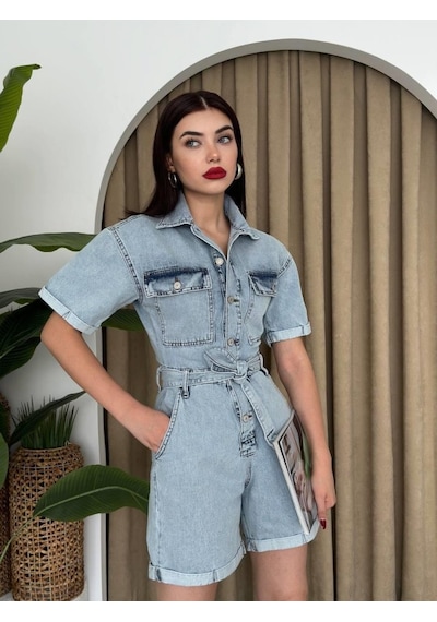 Tone Denim Tulum Açık Mavi