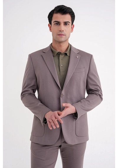 Efor Comfort Fit Mono Yaka Torba Cep Esnek Yünlü Füme Spor Takım Elbise Tk 931 Füme