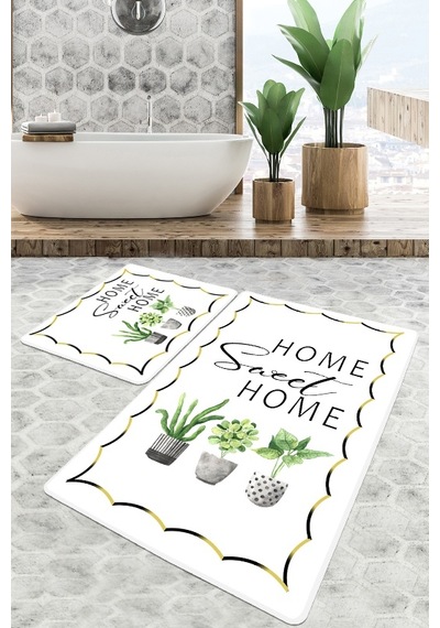 Artificiel Banyo Halısı Djt 2 Li Set Çok Renkli