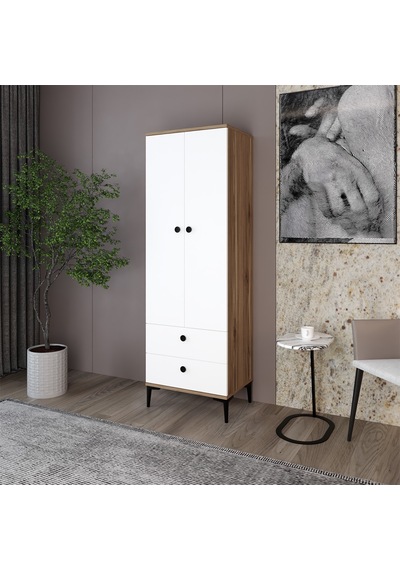 Kalender Dekor Silvia-1 Slv02, 2 Kapaklı, 2 Çekmeceli Gardırop