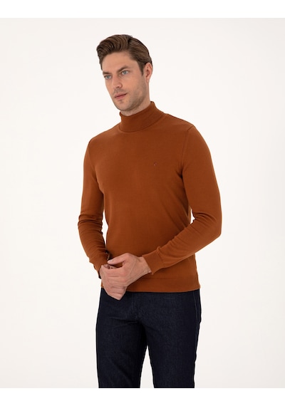 Pierre Cardin Erkek Pas Kazak /triko 50314202-vr040 Açık Turuncu
