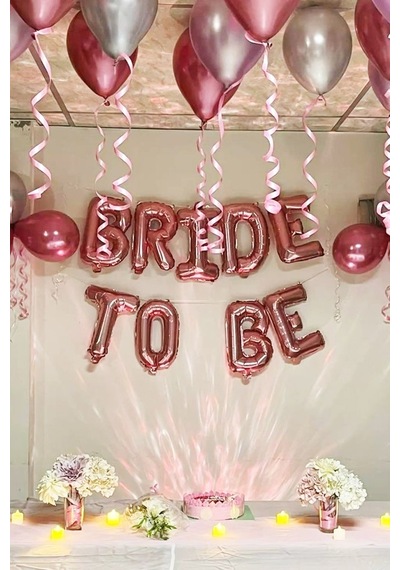Beysüs Bride To Be Folyo Balon Rose Gold Bekarlığa Veda Partisi Rose Gold