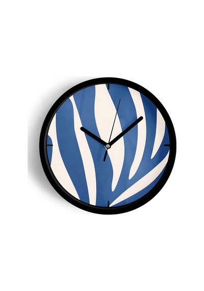 Soyut - Bohem - Geometrik Temalı Modern Duvar Saati - 25cm - Önü Camlı Siyah Kasa - Sessiz Mekanizma-jh0535 Siyah