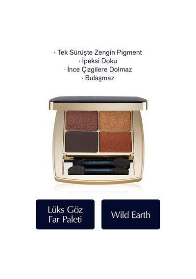 Estee Lauder Göz Farı - Pure Color Envy Luxe Eyeshadow Quad Göz Far Paleti - Renk: 08 Wild Earth - 6 G