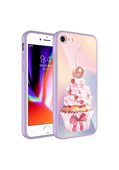 Apple Uyumlu iPhone 7 Kılıf Kamera Korumalı Desenli Sert Silikon Zore Epoksi Kapak NO11