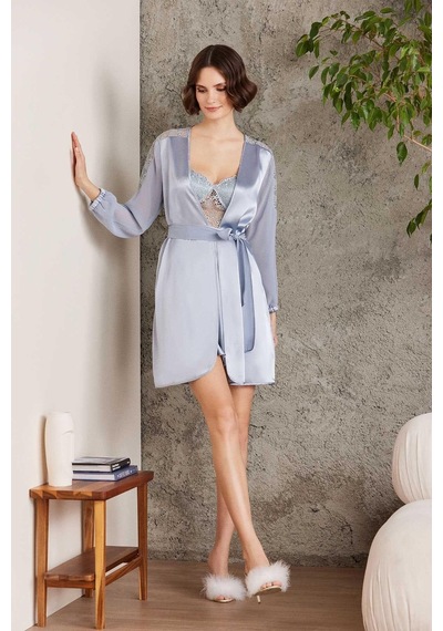 Pierre Cardin 6005 Kadın Mist Gelin Set 6'lı Saten Takım Mist