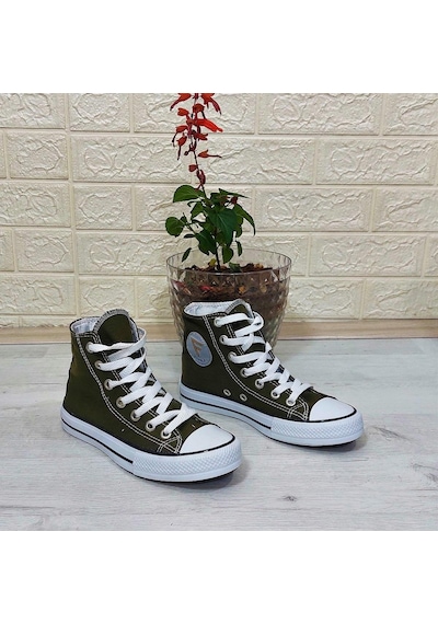 Fiyra 555 Haki Uzun Unisex Sneaker Keten Spor Ayakkabı 001