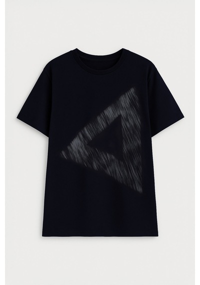 Kadın Rahat Kesim Bisiklet Yaka Baskılı Beyaz T-shirt Çok Renkli