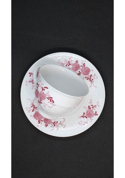 Seltmann Weiden Pembe Çiçekli Vintage Çay Fincanı 2 Parça 210 Ml Pembe
