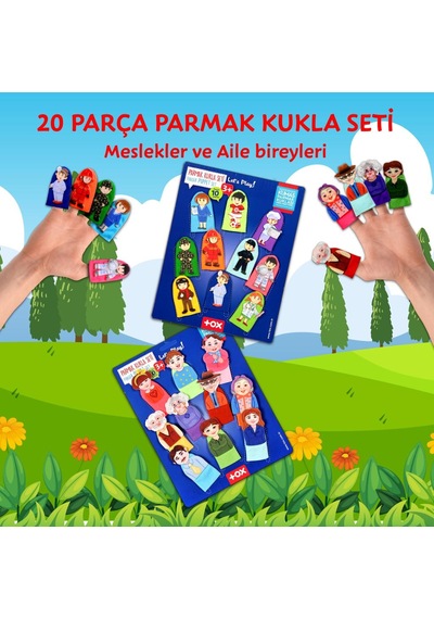 2 Set 20 Parça Tox Meslekler Ve Aile Üyeleri 20 Parça Parmak Kukla