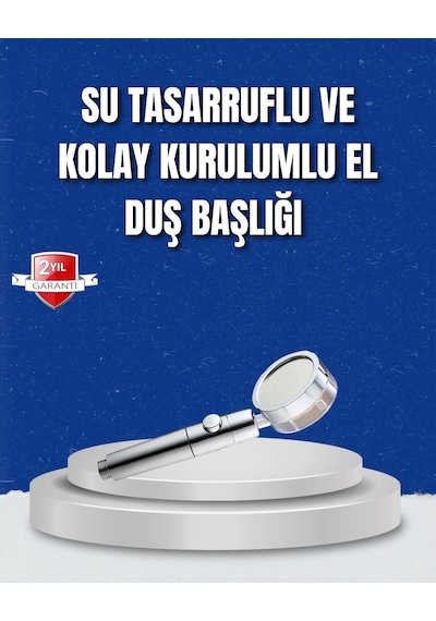 Şelale Sisi Masaj Özellikli Banyo Duş Başlığı Çok Renkli