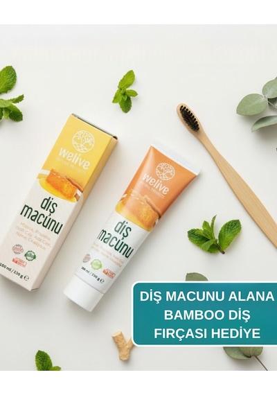 Bamboo Diş Fırçası & Misvak Propolis Diş Macunu Seti - Doğal Ağız Bakımı Tam Koruma