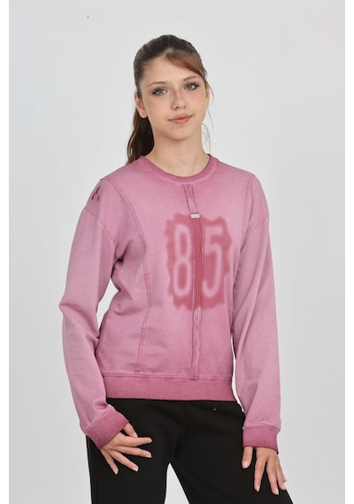 Toontoy Kız Çocuk 85 Baskılı Sweatshirt Gülkurusu