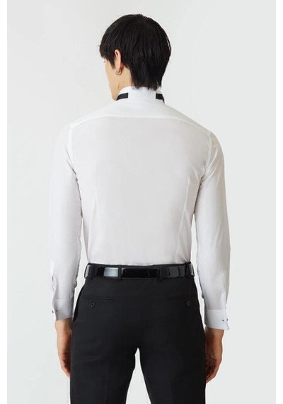 Bisse Erkek Slim Fit Ata Yaka Gömlek BEYAZ GM21K212060_K01 Beyaz