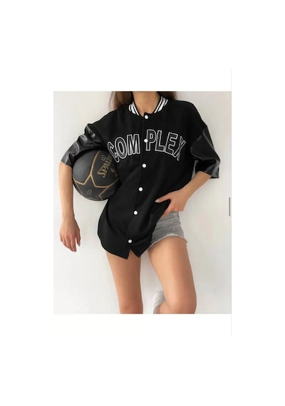 Nnstartshopping Complex Kolej Oversize T-shirt - Siyah Siyah