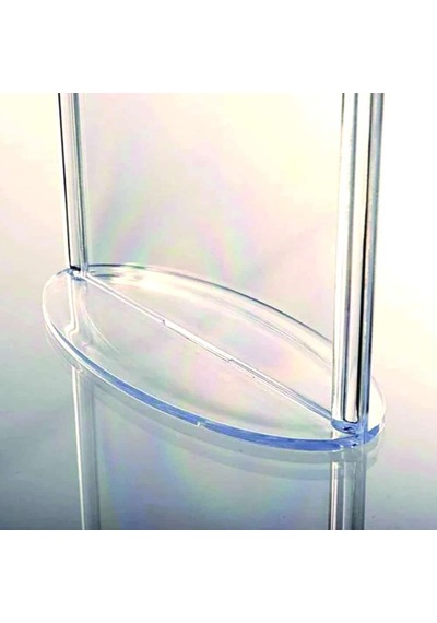 A5 Oval Tabanlı Masaüstü Şeffaf Föylük Broşürlük Fiyatlık 50li Paket