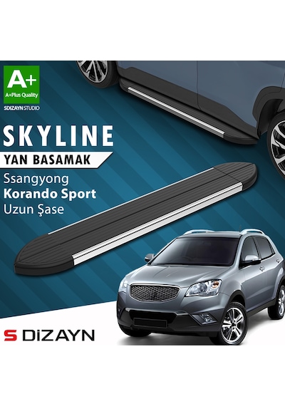 S-dizayn Ssangyong Korando Sport Skyline Krom Yan Basamak 203 Cm 2010-2019 A+ Kalite