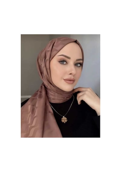 Fagena Su Yolu Desen İpeksi Jakarli Şal Kahverengi - 928934917 Kahverengi - 928934917 Kahverengi