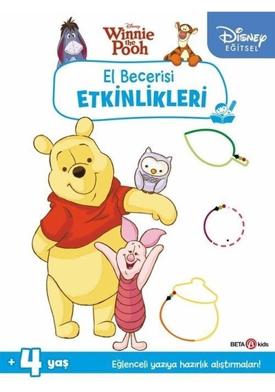 Disney Eğitsel Winnie the Pooh El Becerisi Etkinlikleri Yazıya Hazırlık 4+Yaş- Beta Kids