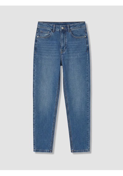 Lcwaıkıkı Classic İndigo Yüksek Bel Slim Mom Kadın Jean Pantolon