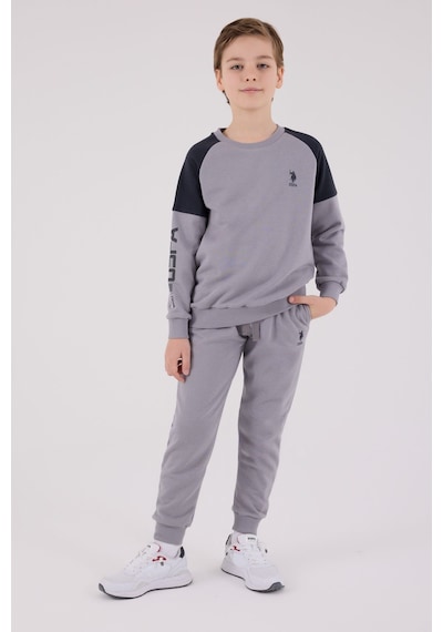 U.S. Polo Assn. Lisanslı Erkek Çocuk Alt Üst 2 Parça Eşofman Takımı Us2221 Gri U.S. Polo Assn. Lisanslı Erkek Çocuk Alt Üst 2 Parça Eşofman Takımı Us2221 Gri