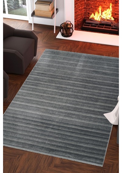 Kaymaz Taban Dekoratif Görünümlü Yıkanabilir Şönil Dokuma Salon Mutfak Oturma Yatak Odası Kilim Antrasit Kaymaz Taban Dekoratif Görünümlü Yıkanabilir Şönil Dokuma Salon Mutfak Oturma Yatak Odası Kilim Antrasit