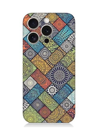 Apple Uyumlu iPhone 15 Pro Renkli Desen Desenli Silikon Kılıf Silikon