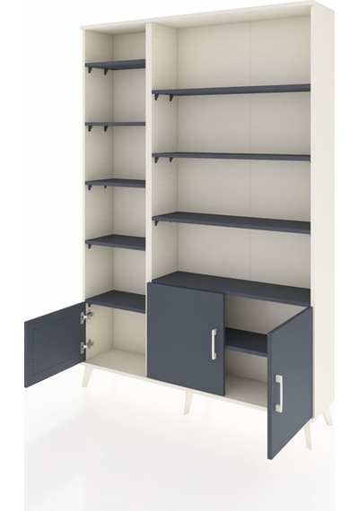 Arges Dolap 10 Raflı 3 Kapaklı 132x30x195 Aytaşı-antrasit/ant... Aytaşı