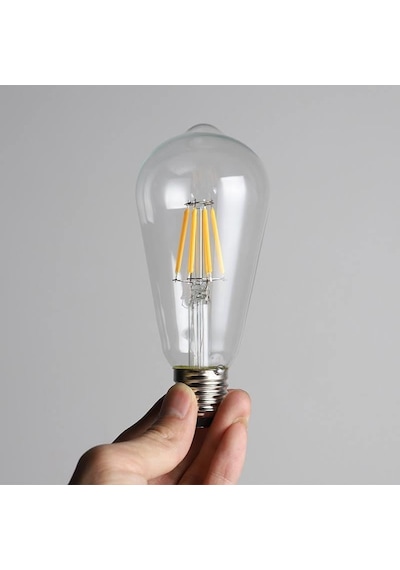 Tr Rt-11201 6w Armut Rustik Led Ampul Beyaz - 6500k Flamentli Vintange Lamba Genel