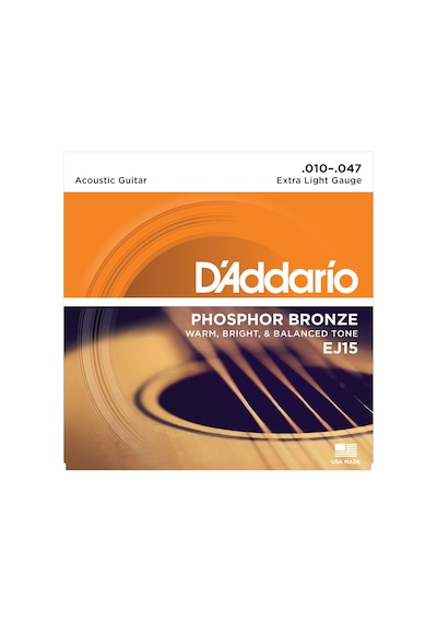 D'addario Ej15 Akustik Tel Set Extra Light .010