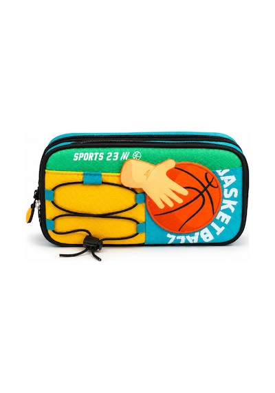 Dream Vest Basket Çift Gözlü Kalem Çantası Mavi