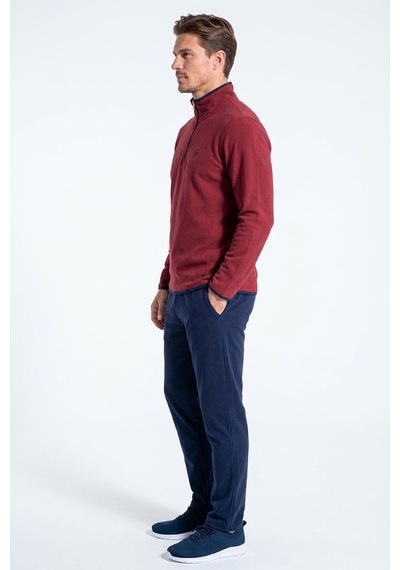 Pierre Cardin 6162 Erkek Uzun Kollu Quarter Zip Eşofman Takımı-bordo