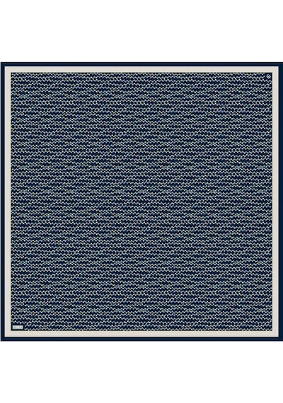 BELLİ Saf İpek Eşarp 4128d Twill İpek -8586 - 90 X 90 / Lacivert Lacivert