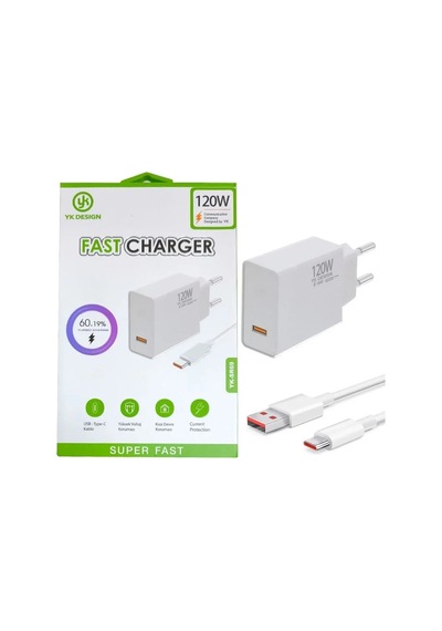 120w Süper Hızlı Şarj Cihazı - Usb Type-c