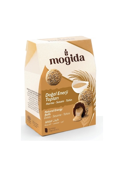 Mogida Doğal Enerji Hurma Topları Şeker İlavesiz 150g Kutu 10 Adet -1418