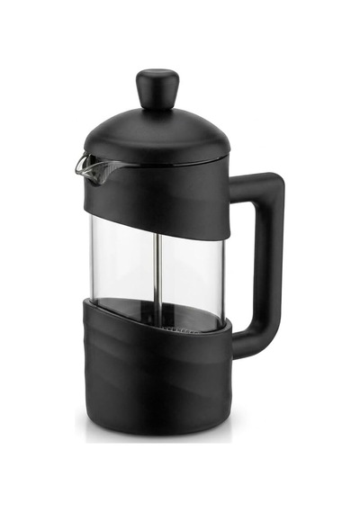 Borosilikat Cam French Press 350 Ml, Siyah Kulplu Piston Filtreli Kahve Ve Bitki Çayı Demleme Aparatı, Manuel Kahve D Diğer